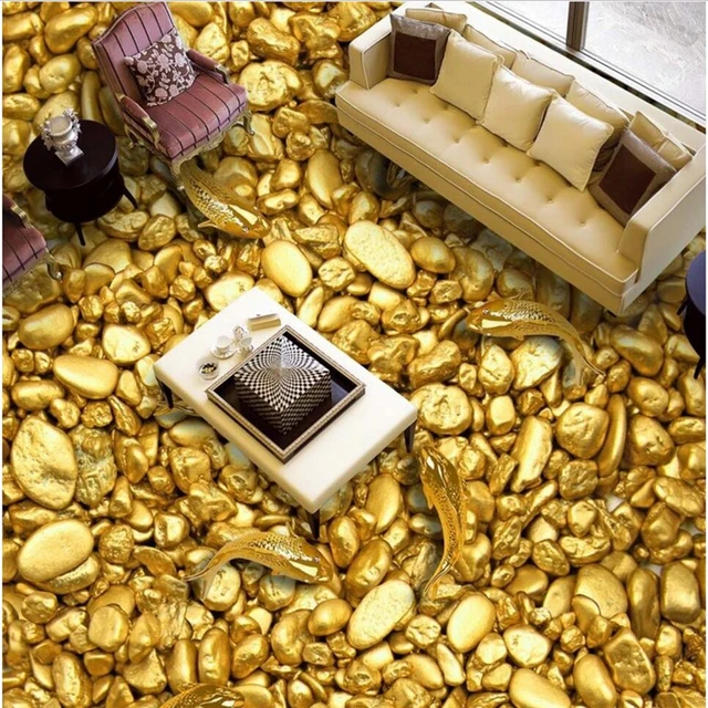 Best Offers beibehang Gold full of nine fish poly gold gold 3D custom flooring large fresco pvc waterproof thick wear to wear Best Offers beibehang Gold full of nine fish poly gold gold 3D custom flooring large fresco pvc waterproof thick wear to wear