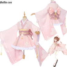 New My Hero Academia Uraraka Ochako cosplay costume lovely pink kimono uniform Litte hero Anime costumes clothes outfits cos