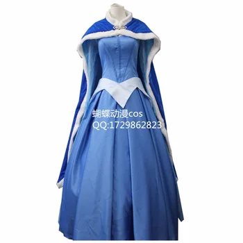 

2018 Customized Princess Aurora cosplay costume Sleeping Beauty Aurora fancy dress blue color