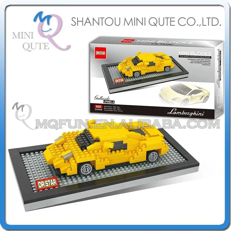 Mini Qute DR.STAR Fast & Furious racing car model diamond nano block plastic building blocks brick educational toy NO.W-620 | Игрушки и