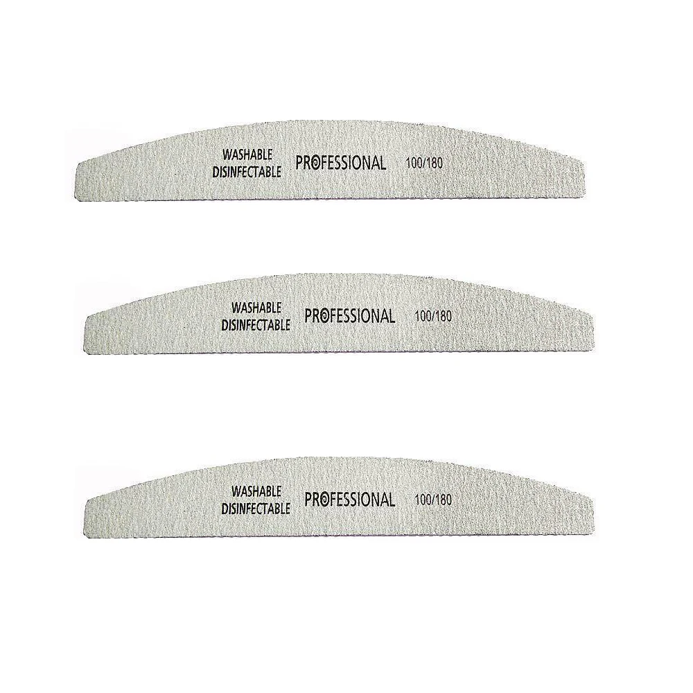 Пилочка для ногтей 100/180 шлифовальный буферный набор блок маникюрные педикюрные наконечники Гель-лак моющийся двухсторонний Профессиональный инструмент для дизайна ногтей