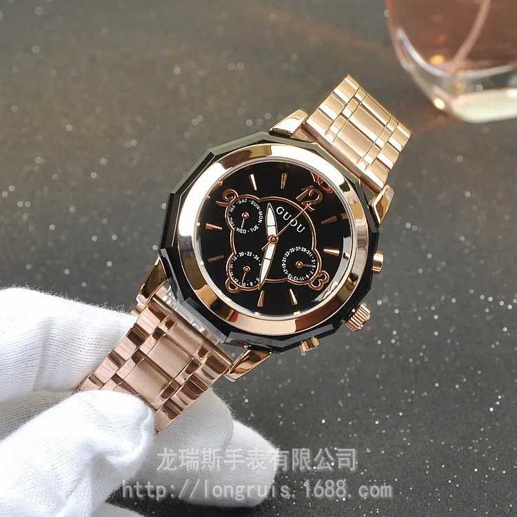 Hong Kong luxury Brand Guou high grade steel ladies six pin female Korean version multi purpose