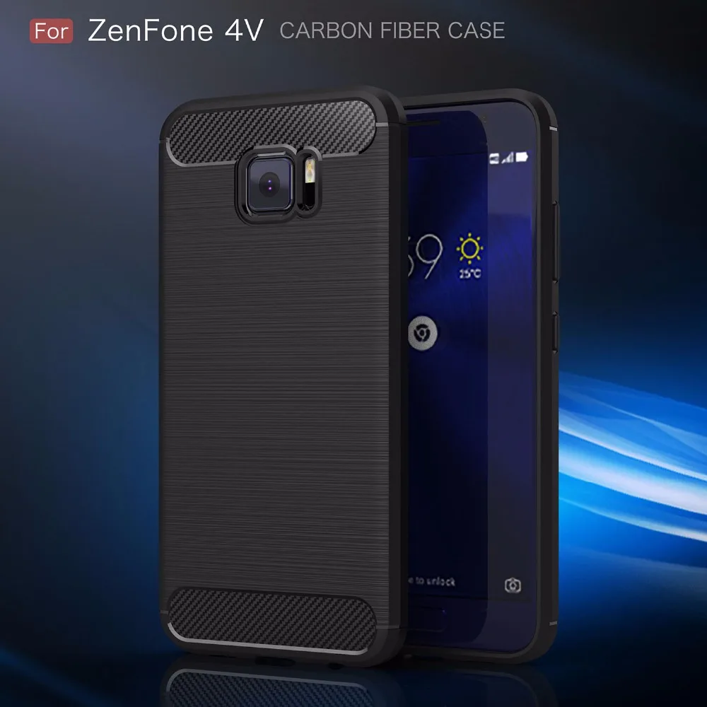 BYHeYang for ASUS Zenfone 4V V520KL Case Carbon Fiber Soft TPU Silicone