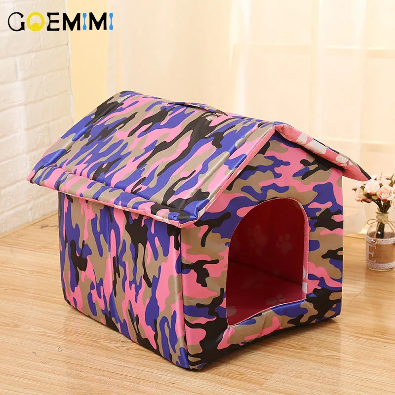 

New Pet Dog Fashion Bed Comfortable Camouflage Pet Kennel Cushion Top Quality Cat Small Dog House Pet Products