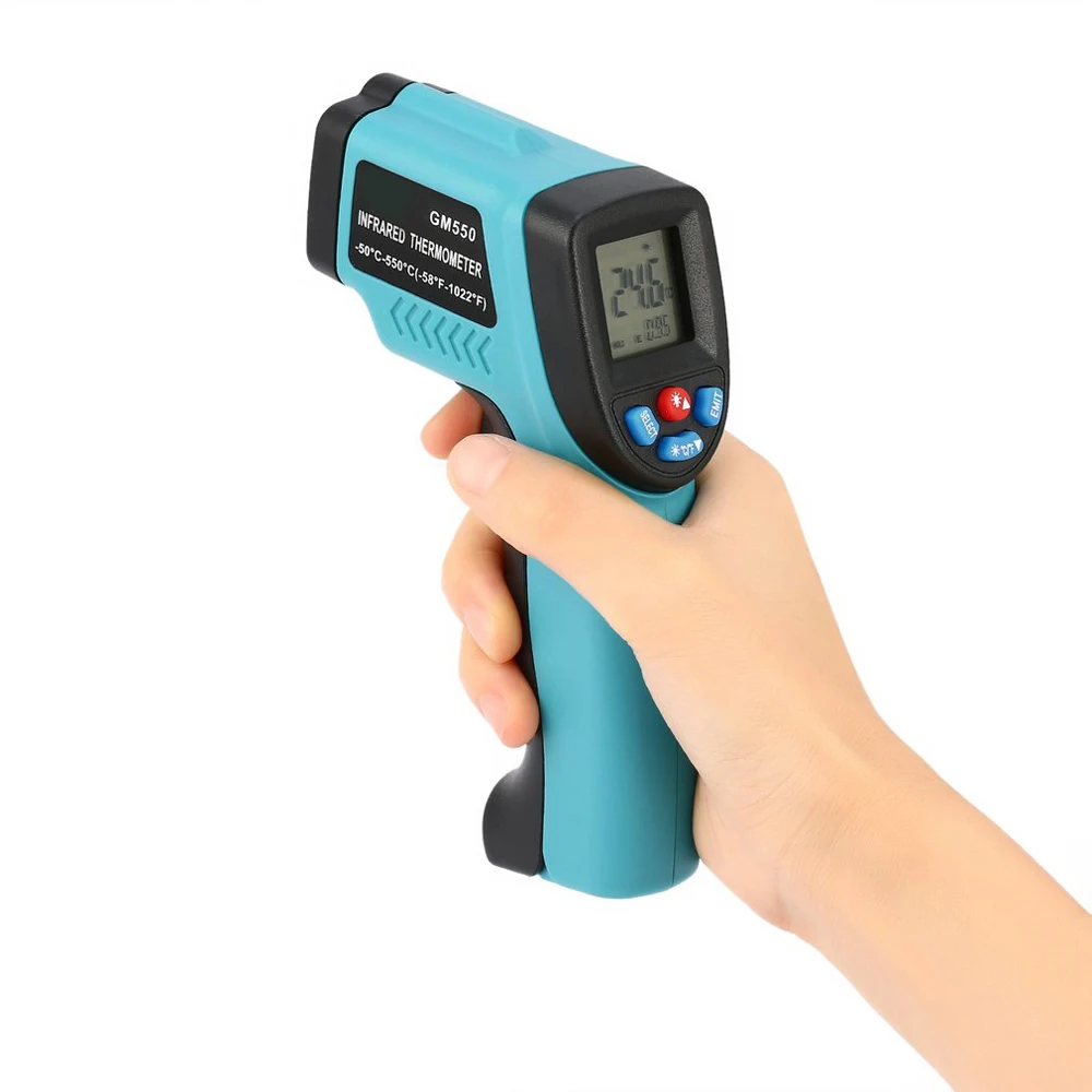 

GM550 -50~550 C Digital Laser IR Infrared Thermometer LCD Display Temperature Meter Non-Contact Thermometer Pyrometer