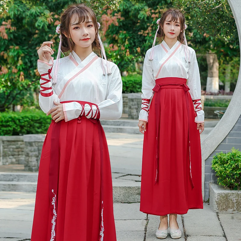 Китайский стиль Hanfu одежда для женщин традиционный фехтовальщик платье для выступлений на сцене Китайский народный танец костюм леди Тан Униформа Cospaly ткань