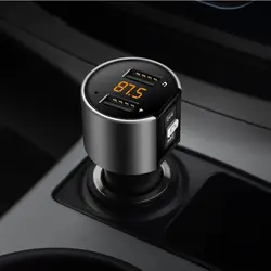 C26S автомобильный Bluetooth MP3 hands-free металлический текстурный fm-передатчик 3.4A Bluetooth автомобильное зарядное устройство XC-18