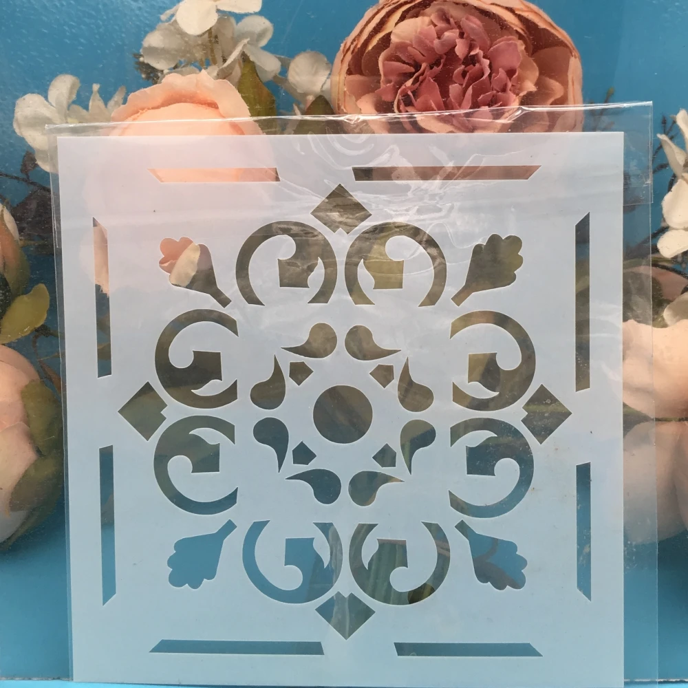 

5.9" Flower Circle DIY Craft Layering Stencils Wall Painting Scrapbooking Stamping Embossing Album Paper Card Template F5531