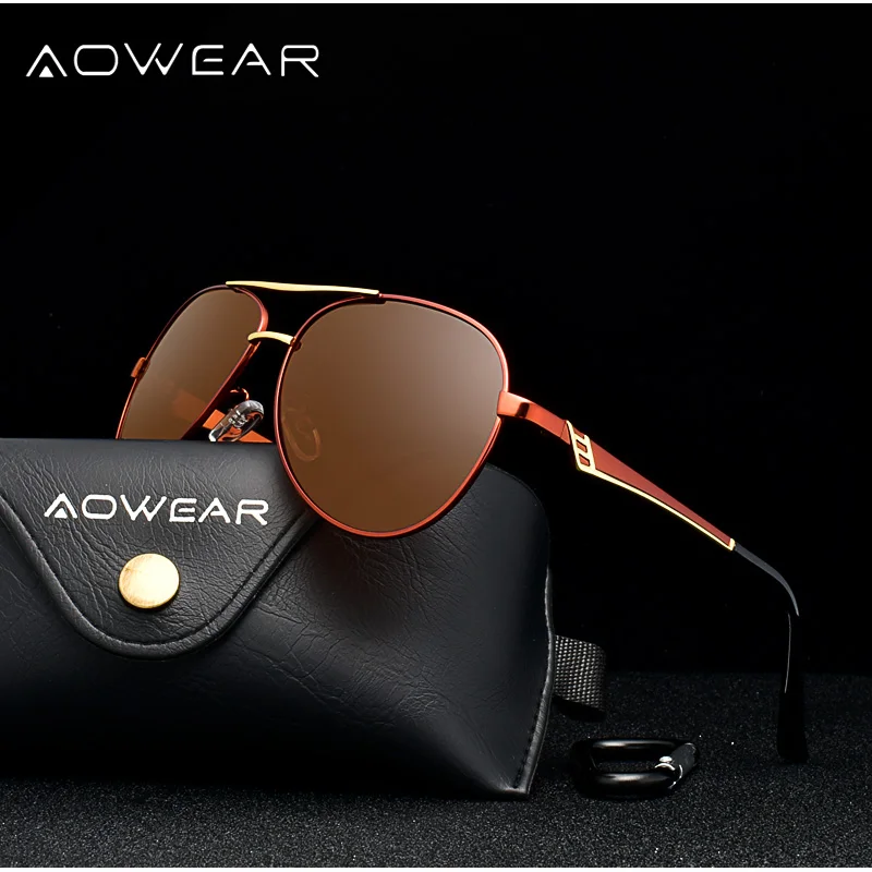 

AOWEAR Women's Aviation Sunglasses Brand Designer Polarized Sunglasses Women Coating Mirror Sun Glasses for Girl gafas sol mujer