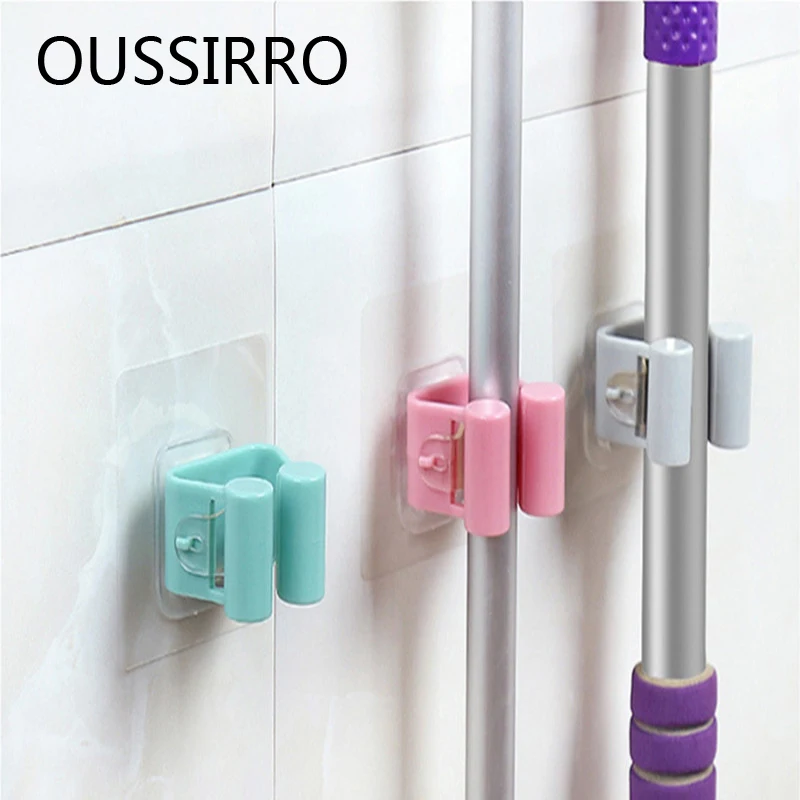 

Portable Creative Mop Hanging Clip Adhesive Clip Umbrella Hanging Clip Hook Suction Cup Wall-mounted Kitchenware Storage Rack