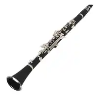 Professional Instrument สีดำ Bakelite ท่อโลหะ Flat Clarinet Silver คีย์ Corked การเชื่อมต่ออะไหล่ Woodwind Instruments