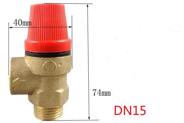 Латунный клапан 1/" DN15 3/4" DN20 3-10 бар предохранительный клапан для солнечного водонагревателя