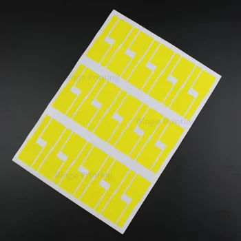 

Network Cable Labels Sticker A4 Sheet 84x26mm 900 Pieces Cable Label Stickers P Shape Yellow Color Waterproof Tearproof oilproof