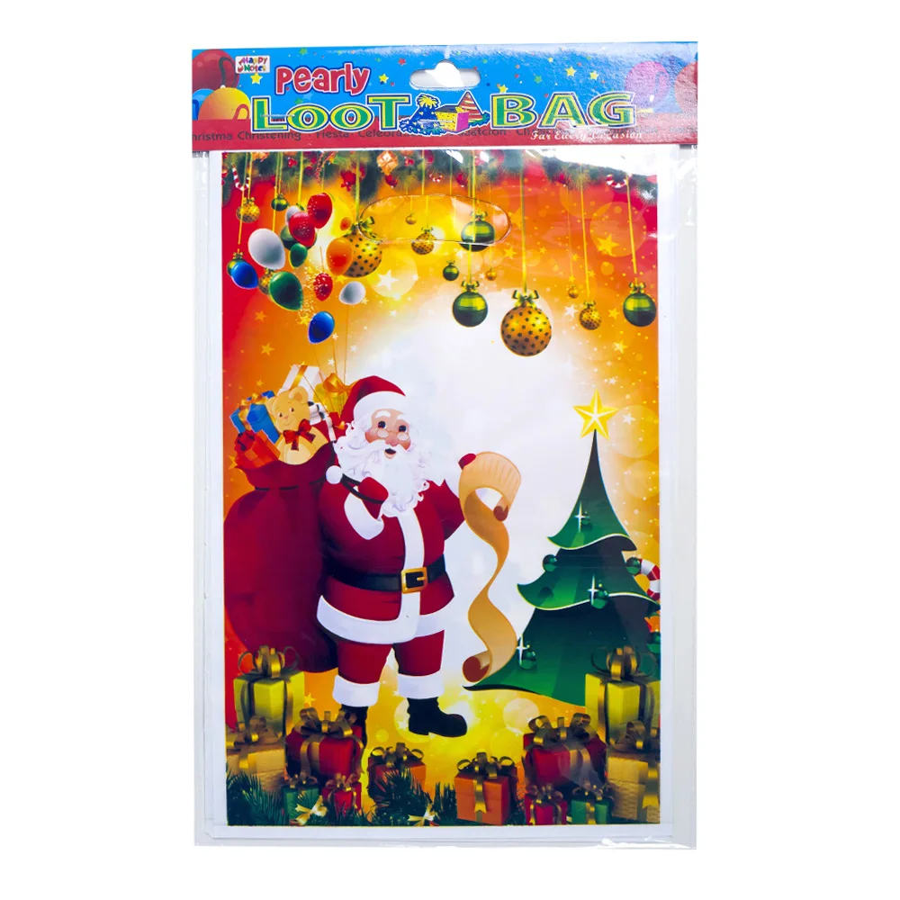 10 шт., Рождественская посылка для печенья, конфет, Подарочная сумка, сделай сам, самоклеющиеся полипропиленовые пакеты для рождества, домашняя Праздничная упаковка, украшение для выпечки - Цвет: B