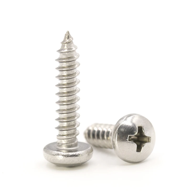 

Pan Head Screw Phillips Round Head Cross Metric Self-Tapping Bolt 304 Stainless Steel M1 M1.2 M1.4 M1.7 M2 M2.3 M2.6