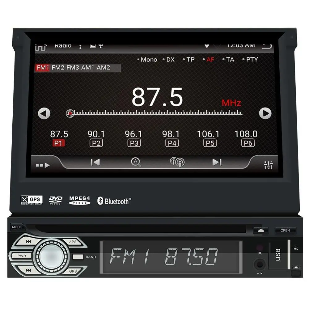 Eincar 1 Din Car Dvd Cd Player Android 6.0 Bluetooth 7 Inch Gps Navigation Car Dvd Gps Stereo