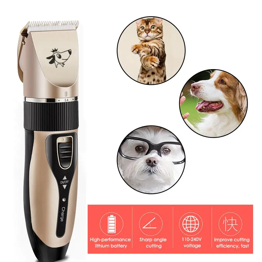 Новая электрическая машинка для стрижки домашних животных, перезаряжаемая, с низким уровнем шума, USB, парикмахерский Набор для бритья