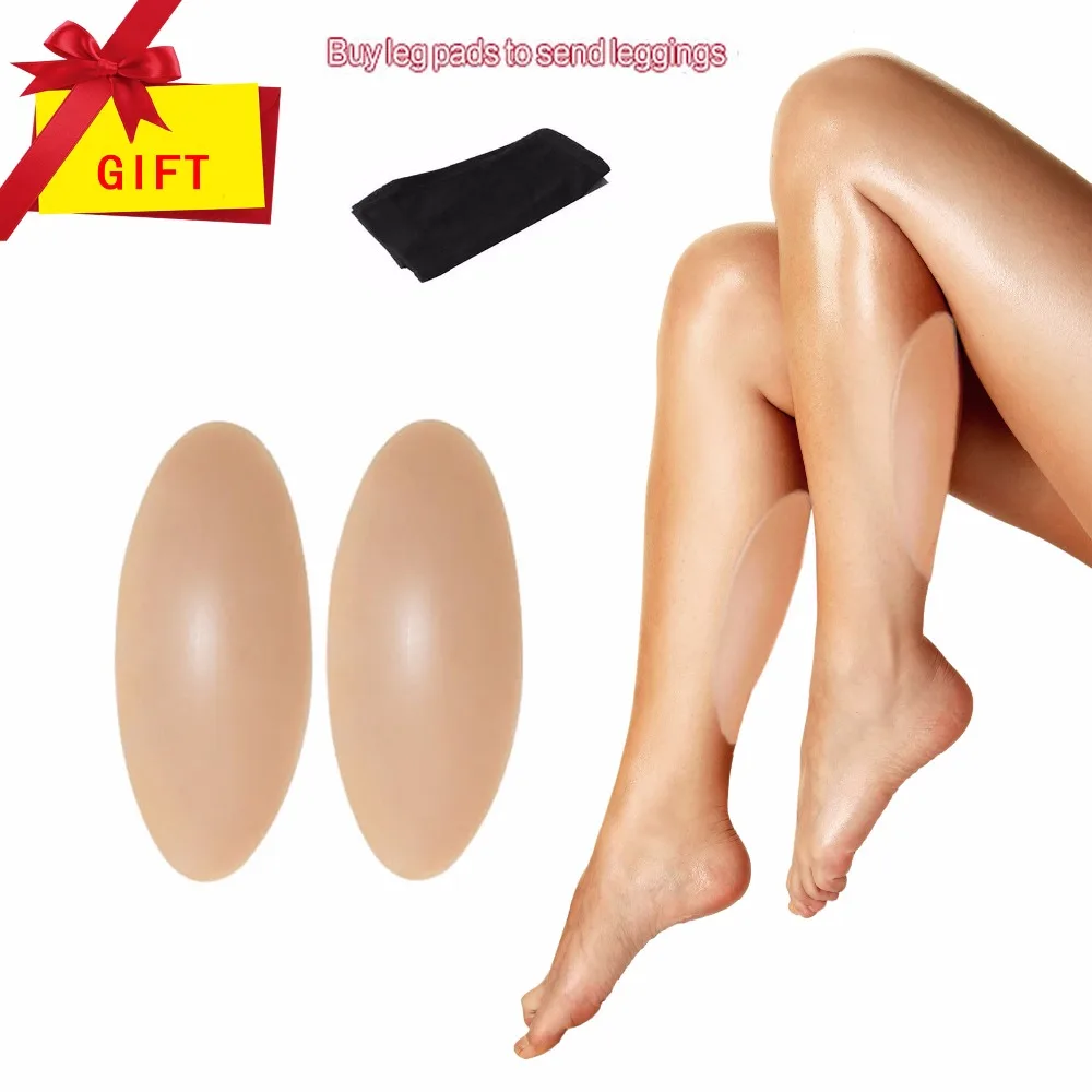 

Free shipping Leg Correctors Silicone Leg Onlays Soft Self-Adhesive for Crooked or Thin Legs Including stretch leg sleeves