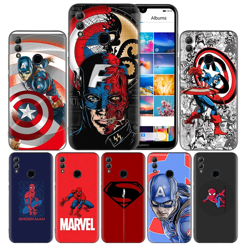 

Marvel Batman Spiderman CBlack Silicone Case Cover for Huawei Honor 8X 8C 8A 8S 10 10i Lite Play V20 Y9 Y7 Y6 Y5 Prime 2018 2019