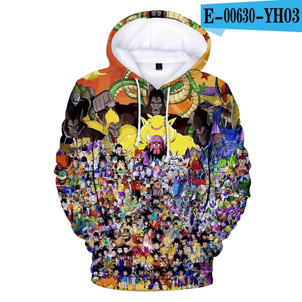 kids New Dragon Ball 3D Hoodies childen Fashion Anime Sweatshirts Autumn Winter high quality Hoodie Boys/girls Pullovers Coats - Color: color at picture