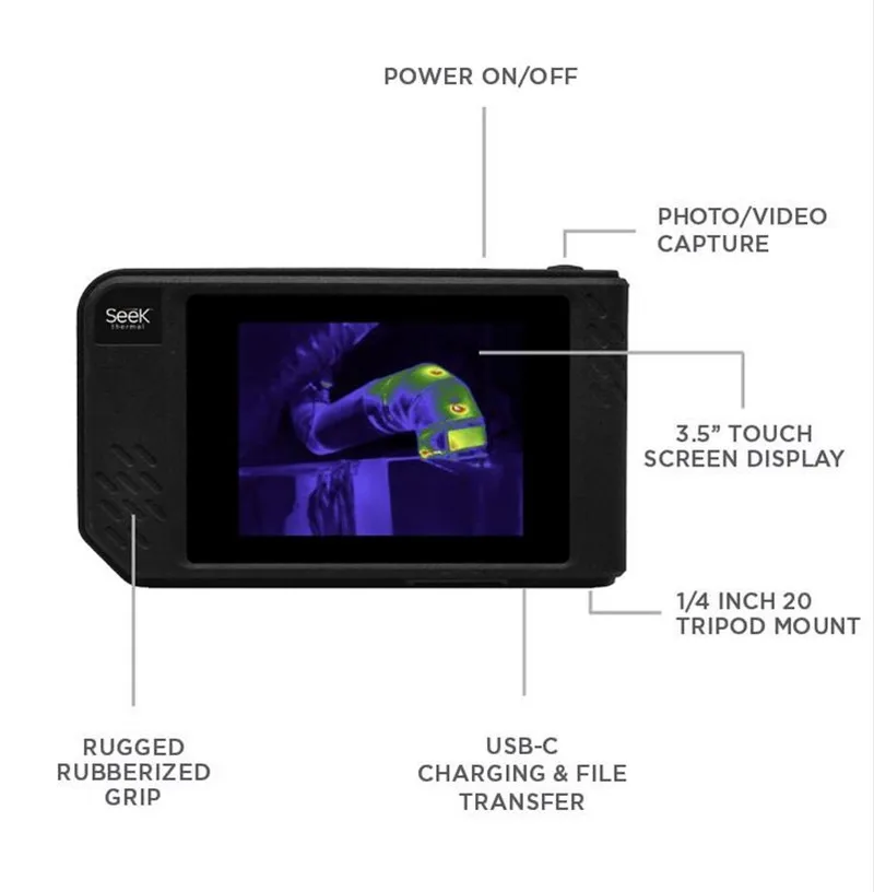

Seek Thermal SHOT / SHOT PRO Imaging Camera infrared imager Night Vision photos video Large Touch Screen 206x156 or 320x240 Wifi