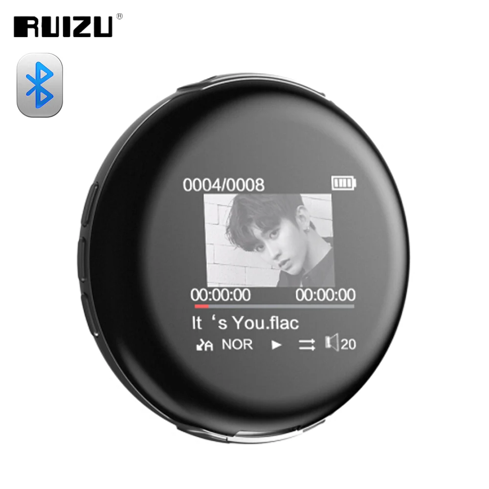 Спортивный MP3 плеер RUIZU M1 с Bluetooth мини портативный аудио музыкальный 8 Гб со