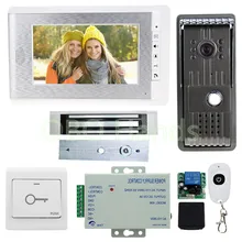 Envío rápido libre! 7 pulgadas TFT color video de la puerta sistema de intercomunicación teléfono con cámara de INFRARROJOS timbre y 180 KG eléctrica de bloqueo magnético