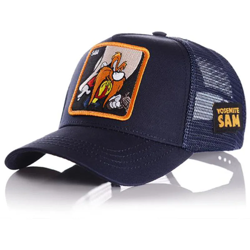 

Hot Sell Cartoon Baseball Cap Men Women Snapback Cap Summer Breathable Mesh Trucker Hat Dad Hats for women