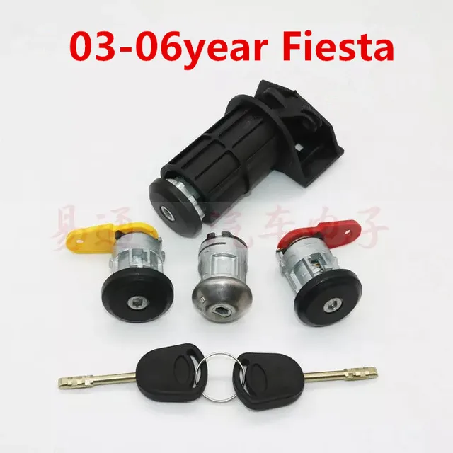 Car lock cylinder full set for Ford 03-06Year old version Fiesta,spark and door lock cylinder with two keys