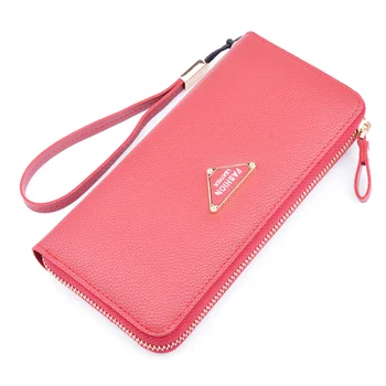 

New Women PU Leather Wallet 2019 Female Long Portable Multifunction Solid Purse Women Phone Cion Card Holders Ladies Clutch