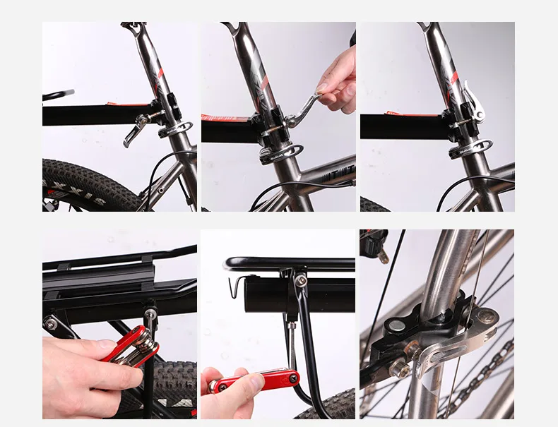 Best Aluminum Alloy Bike Racks Bicycle Rear Carrier Quick Release Luggage Multipurpose Bicycle Shelf 75Kg Bike Fenders D0257 11 Best Aluminum Alloy Bike Racks Bicycle Rear Carrier Quick Release Luggage Multipurpose Bicycle Shelf 75Kg Bike Fenders D0257 11