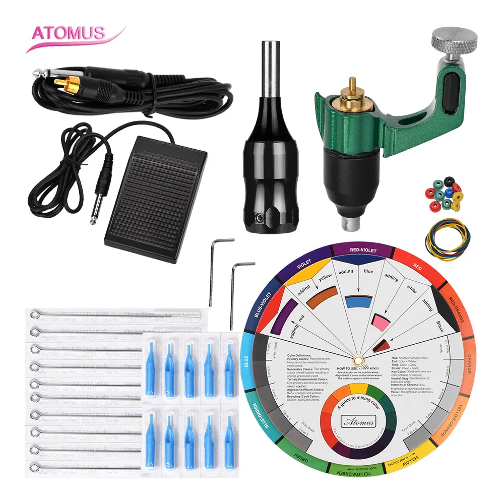 

Beginner Set Tatoo Professional Profissional Pen Kit Tattooo Tattoo Profesional Machine Pen Set Rotary Ensemble A Tatouer Tools