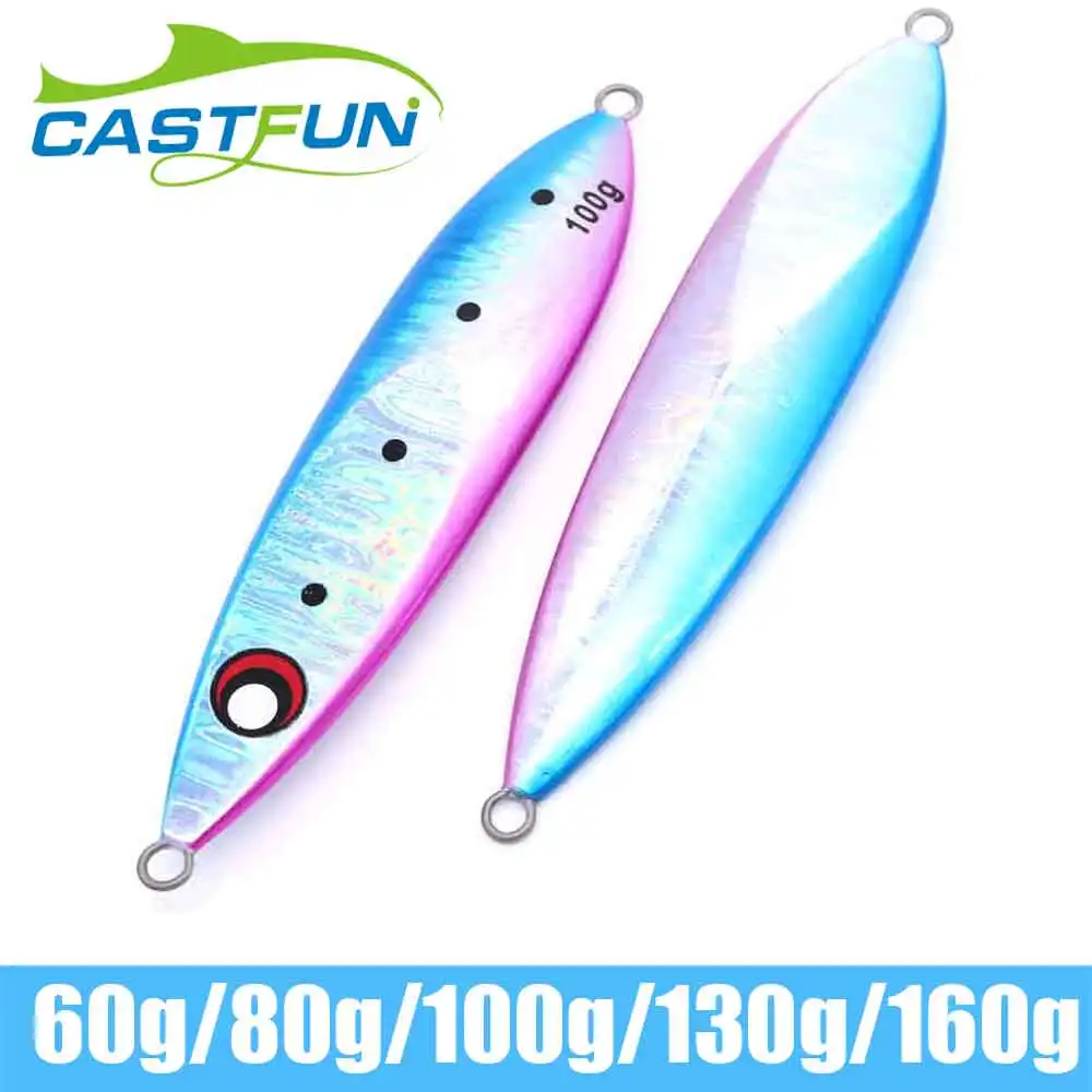 Casfun 1 шт., 60 г, 80 г, 100 г, 130 г, 160 г, медленный батут R, медленный шаг, джиг, светящаяся Зебра, наживка для джига, рыболовная приманка, рыболовная приманка