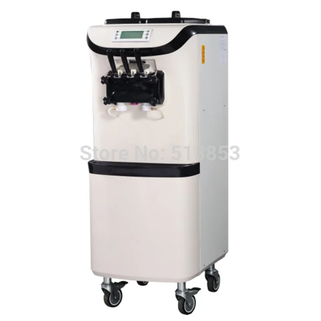 

two and one twisted 32L ice cream machine soft ice cream vending machine arc front panel design air circulation from bottom