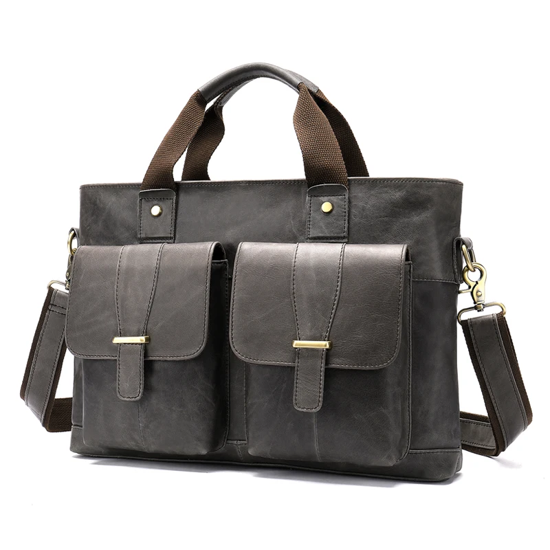 Мужская деловая сумка из натуральной кожи, портфель, мужские кожаные сумки-мессенджеры для ноутбука, винтажный офисный мужской портфель s для мужчин, сумка 8520