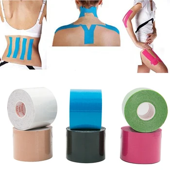 

1Pcs Bandages Kinesiology Elastic Bandages Sports Athletic Tape Roll Cotton Volleyball Adhesive Strain Injury Muscle Sticker