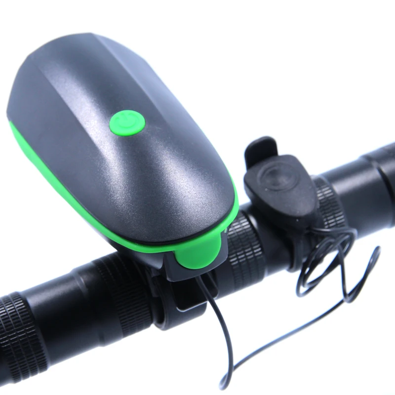 2 IN 1 LED Bike Light With electric Bell trembler buzzers horn switch Cycling Bicycle Lamp Battery Built-in USB Charging