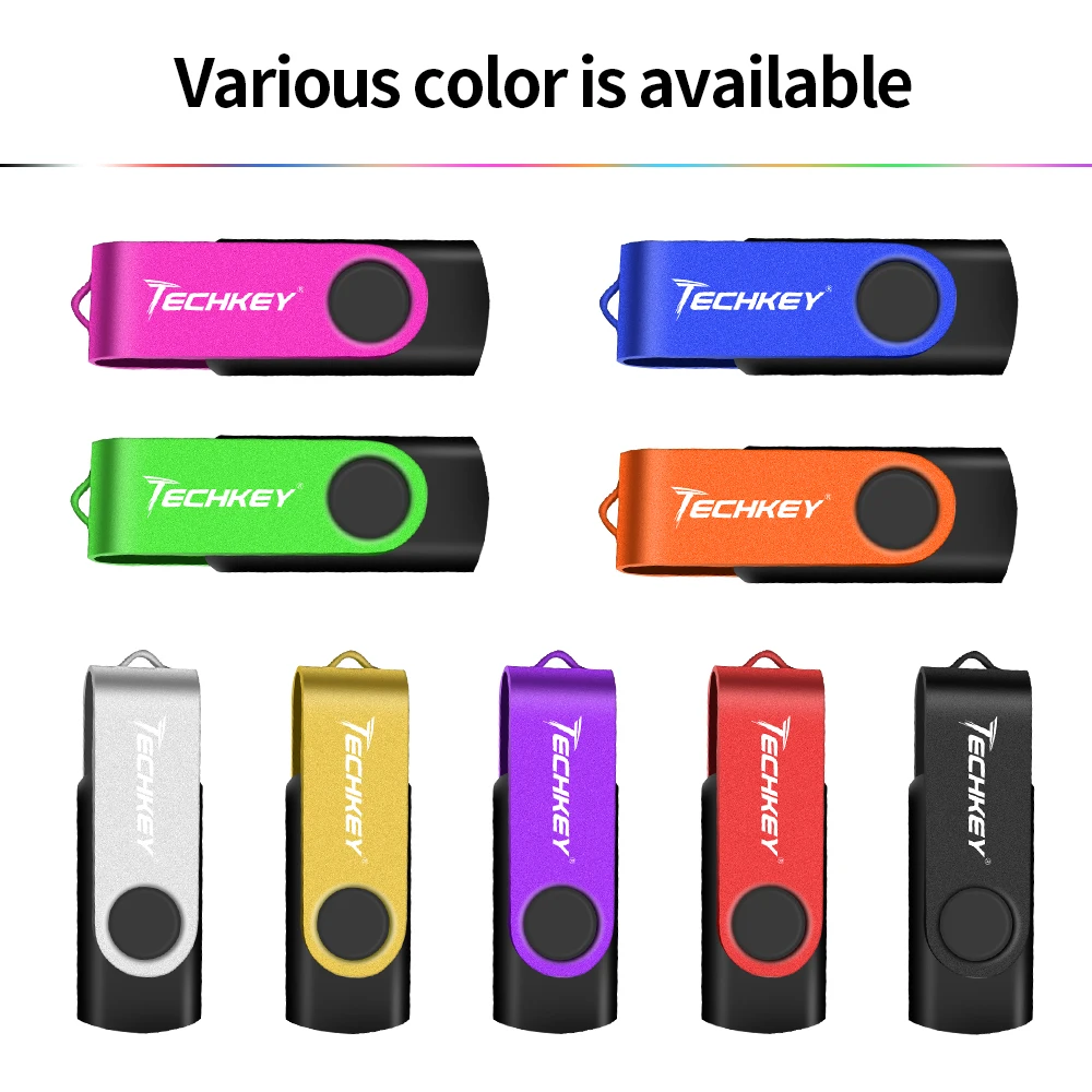 USB Flash Drive 32GB 128GB pen drive 64GB TECHKEY pendrive 8GB thumb drive 4GB micro cel memoria usb memory stick gift u disk