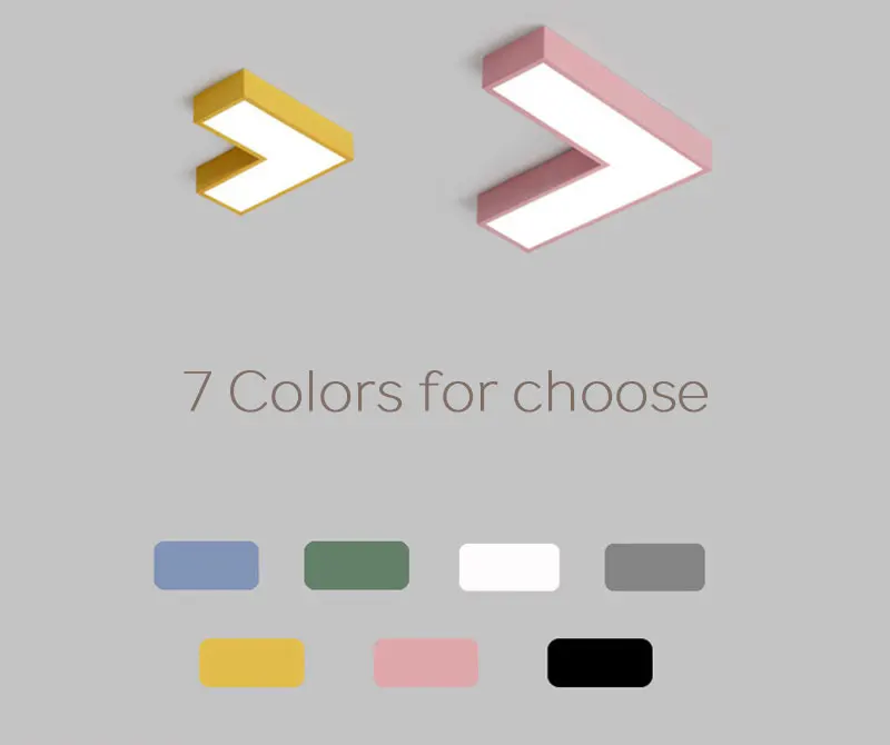 Modern Simple Macaron Color Arrow Design Ceiling Lights Geometry LED Ceiling Lamp For Bedroom Study Corridor Office Meeting Room (1)
