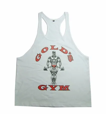 New Golds Gym Men/'s Bodybuilding Stringer Tank Top Muscle Workout Fitness U.S.A.