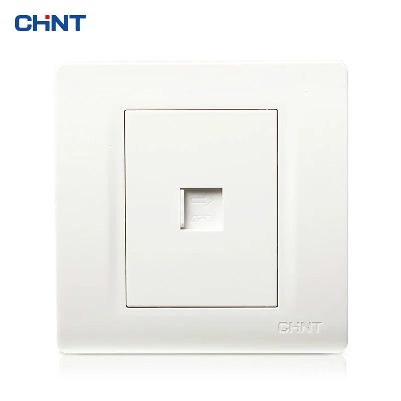 

CHINT Electric 86 Type Wall Switch Socket NEW7N Ivory White Telephone Socket Panel Telephone Wire Connector