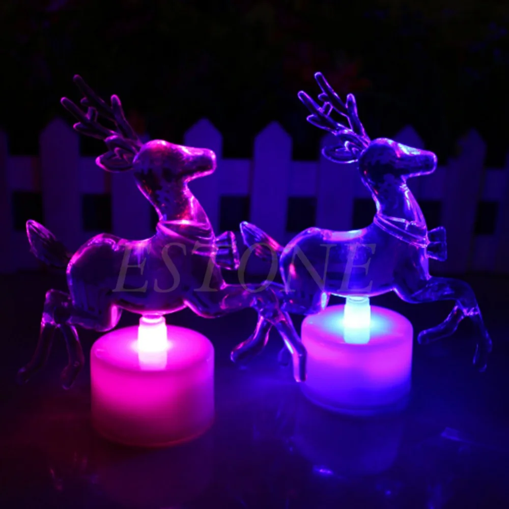 

7-Color Changing Christmas Reindeer LED Night Light Lamp Xmas Party Decoration