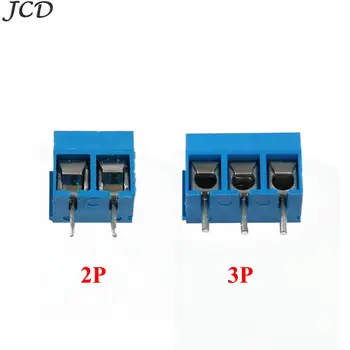 

JCD 40pcs/lot KF301-2P 5.0mm 2 / 3 Pin Straight Pin PCB Screw Terminal Block Connector Blue