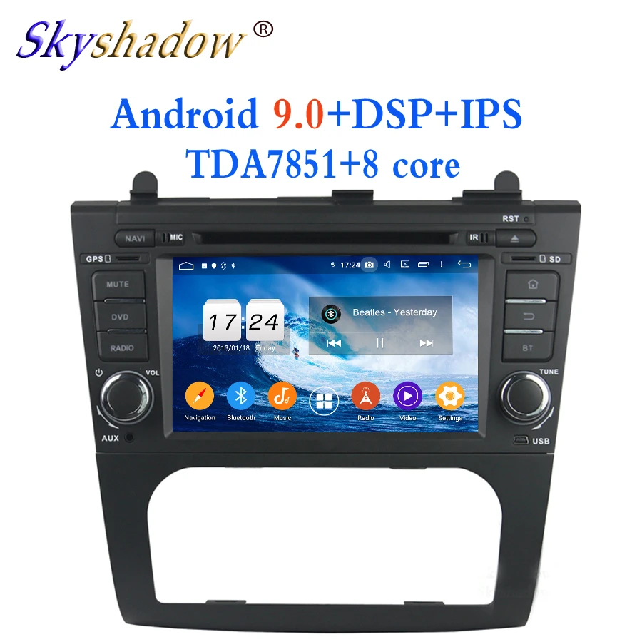 2DIN Android 9,0 4 Гб+ 32 Гб 8 ядер для Nissan tenna Altima 2007-2011 2012 автомобильный dvd-плеер gps ГЛОНАСС карта RDS радио wifi Bluetooth