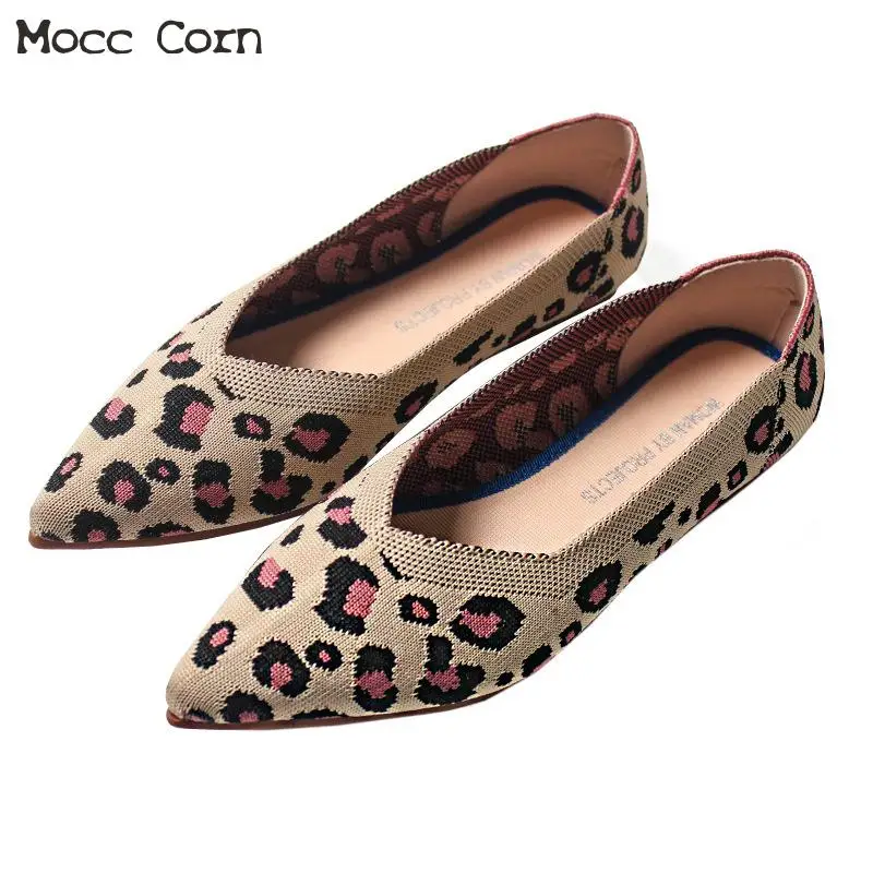 

Women Flat Shoes Casual Slip On Cloth Shoes Ladies Loafer Breathable Pointed Toe Fashion Leopard Espadrilles Female Footwear New
