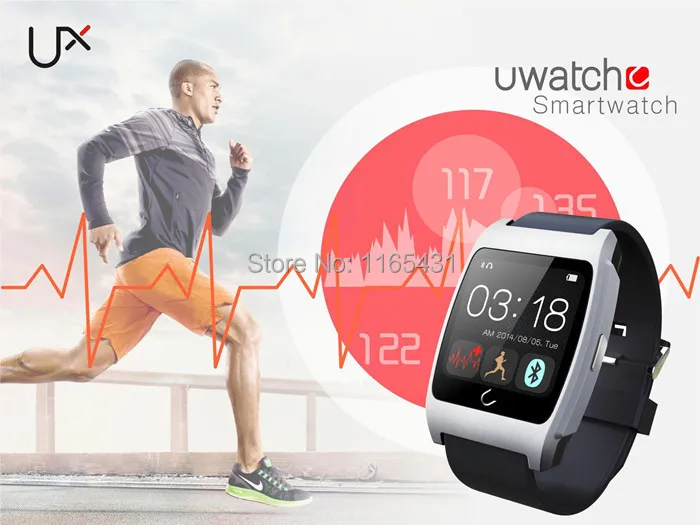 New Bluetooth Smart Watch U UX Wrist for IPhone 6/5s/5/4s/4 Samsung S4/S5/Note3/Note4 with Heart Rate Monitoring | Электроника