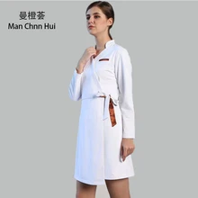 Медицинские Халаты Горячие пружины Спецодежда салонов красоты одежда медицинские скрабы белые лабораторные пальто пластической хирургии больницы одежда врача