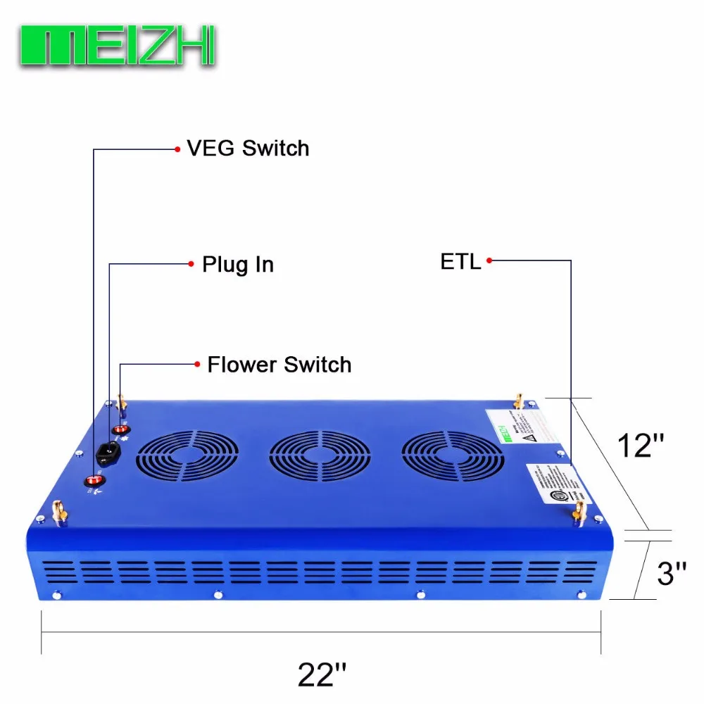 Светодиодный отражатель MEIZHI 900 Вт, светильник для выращивания гидропоники, cob, полный спектр, светильник для выращивания растений в помещении, для сельскохозяйственных теплиц