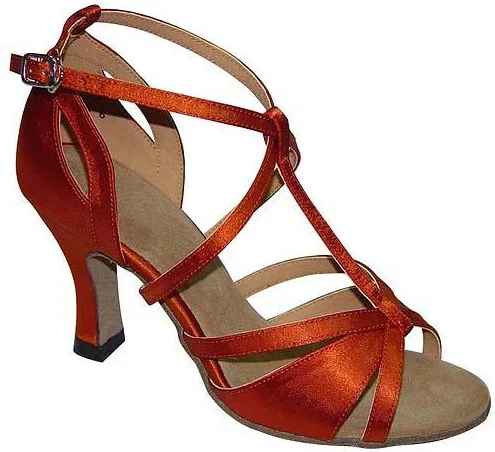 Ladies Latin Dance Black Silver Orange Square Heel Quality PU Cheap Ballroom Shoes | Спорт и развлечения