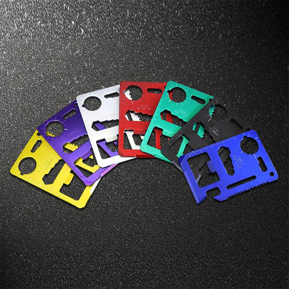 

ZLinKJ 1PCS 7 Colors Multi Tools 11 in 1 Multifunction Outdoor Hunting Survival Camping Pocket Military Credit Card Knife